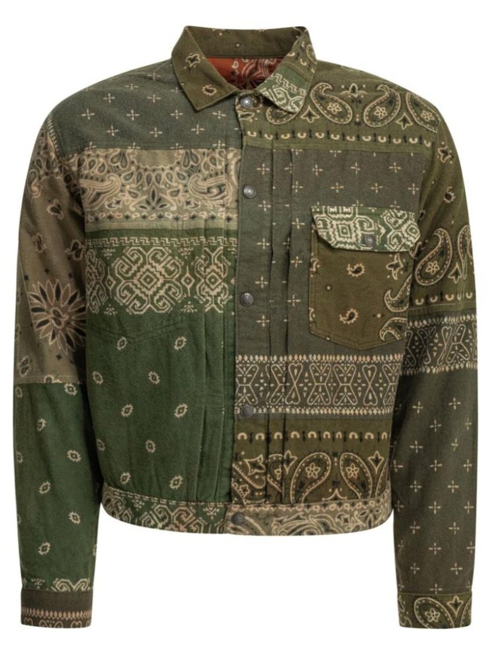Kapital Flannel Reversible Bandana Overshirt Jacket Tag Size 4 Men